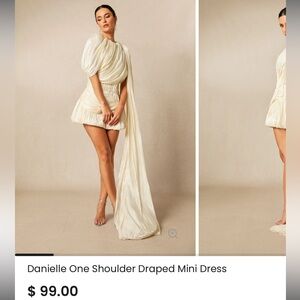 Danielle One Shoulder Draped Mini Dress